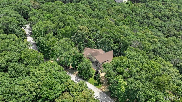 3516 Hawthorne Ridge Dr, Eureka, MO 63025 - aerial view of property and surrounding area with a heavily wooded area