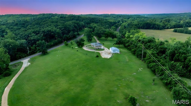 5701 State Road P, De Soto, MO 63020 - aerial view at dusk of a forest view
