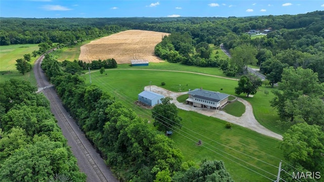 5701 State Road P, De Soto, MO 63020 - overview of rural landscape with a heavily wooded area