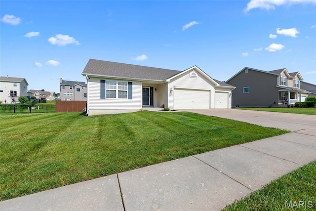 107 Piety Dr, Lake St Louis, MO 63367 - ranch-style home featuring an attached garage, driveway, and a residential view