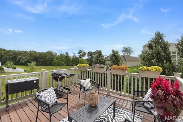 234 Lonepine Dr, Wentzville, MO 63385 - wooden deck with grilling area