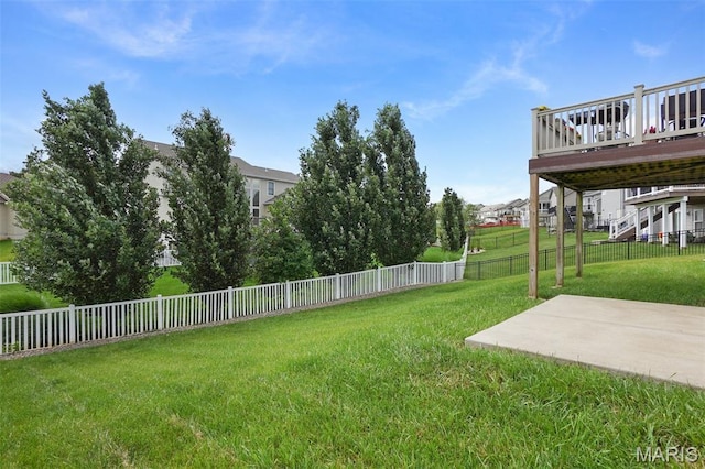 234 Lonepine Dr, Wentzville, MO 63385 - fenced backyard with a patio and a deck