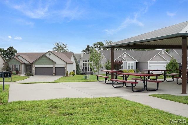 234 Lonepine Dr, Wentzville, MO 63385 - view of community featuring a gazebo, a lawn, and a residential view