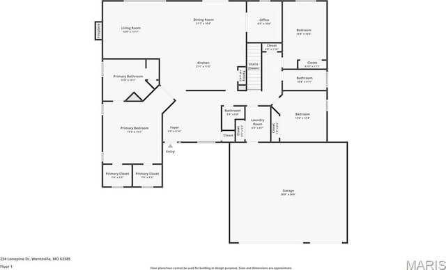 234 Lonepine Dr, Wentzville, MO 63385 - view of property floor plan