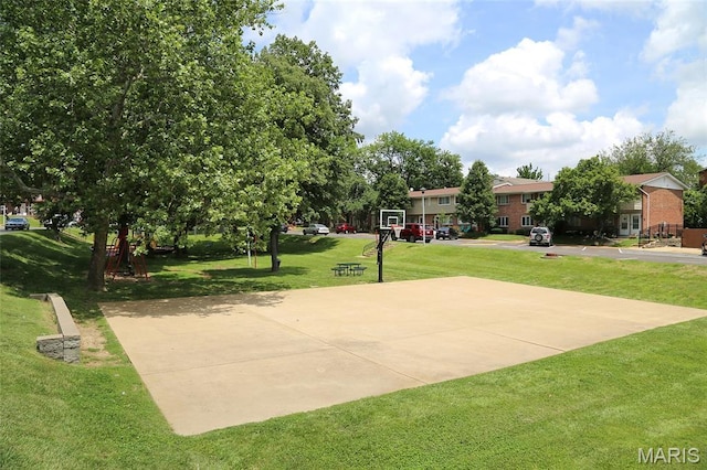 10640 Carroll Wood Way, Saint Louis, MO 63128 - view of basketball court with a lawn