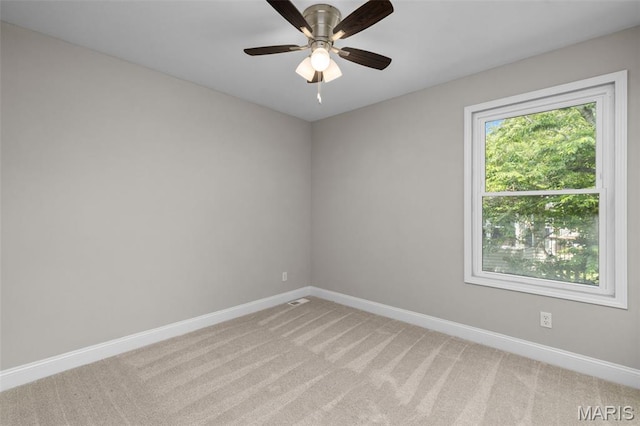 145 Aspencade Cir, Saint Peters, MO 63376 - spare room with light carpet and ceiling fan