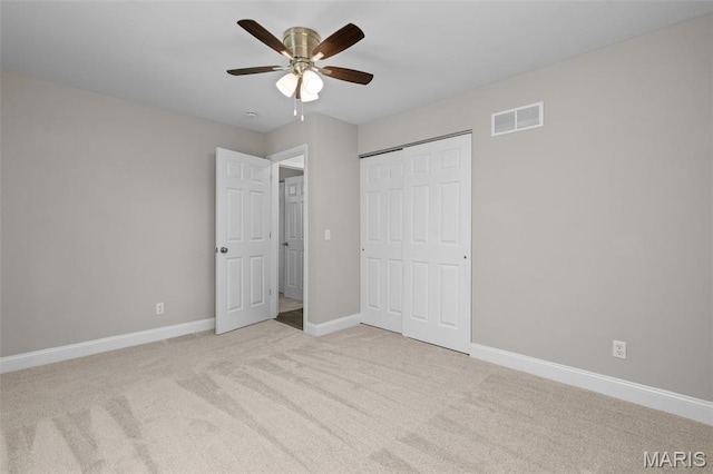 145 Aspencade Cir, Saint Peters, MO 63376 - unfurnished bedroom with carpet flooring, a closet, and ceiling fan