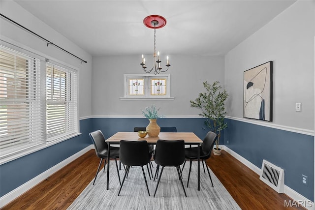 5524 Devonshire Ave, Saint Louis, MO 63109 - dining area featuring a chandelier and wood finished floors