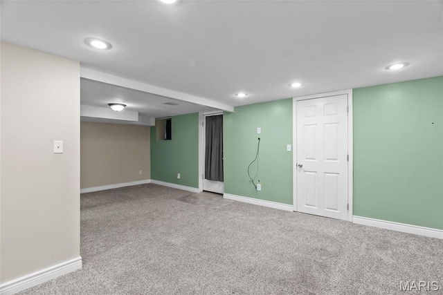 5524 Devonshire Ave, Saint Louis, MO 63109 - finished below grade area with carpet flooring and recessed lighting