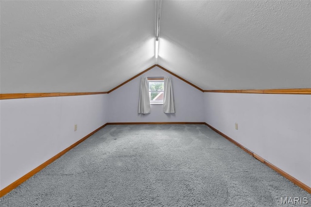 5524 Devonshire Ave, Saint Louis, MO 63109 - bonus room featuring a textured ceiling, vaulted ceiling, and carpet floors