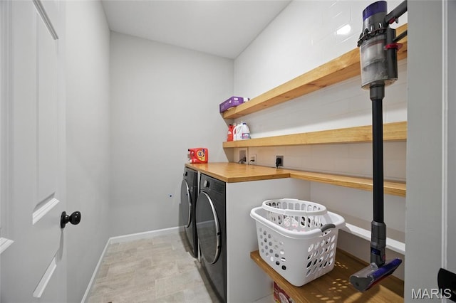 213 Dell View Dr, Arnold, MO 63010 - washroom with washing machine and clothes dryer and baseboards