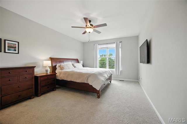 213 Dell View Dr, Arnold, MO 63010 - bedroom with light colored carpet and a ceiling fan
