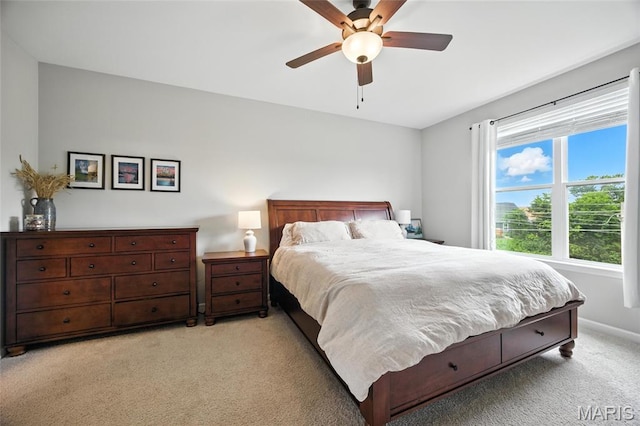 213 Dell View Dr, Arnold, MO 63010 - bedroom featuring light colored carpet and a ceiling fan