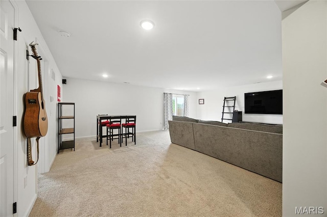 213 Dell View Dr, Arnold, MO 63010 - carpeted living area with recessed lighting