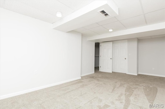 1655 Oakwood Dr, Ofallon, MO 63366 - finished below grade area featuring carpet and a drop ceiling