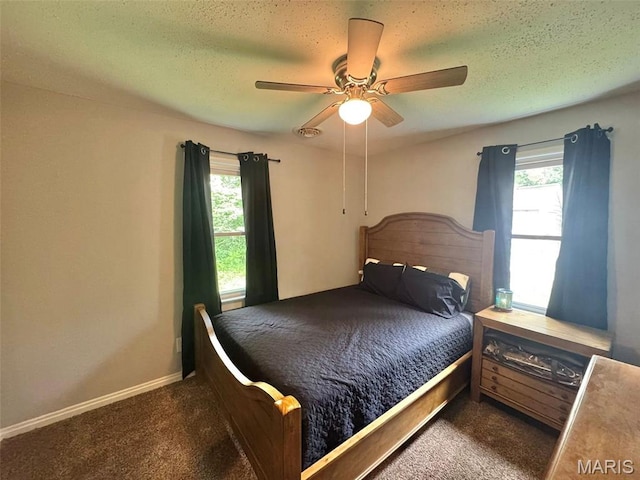 119 N Saint Charles St, Bowling Green, MO 63334 - carpeted bedroom featuring ceiling fan and a textured ceiling