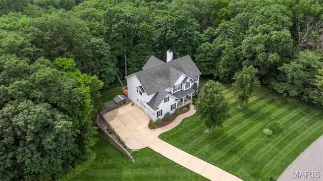 5 Hickory Glen Ct, Lake St Louis, MO 63367 - aerial view of property and surrounding area with a forest