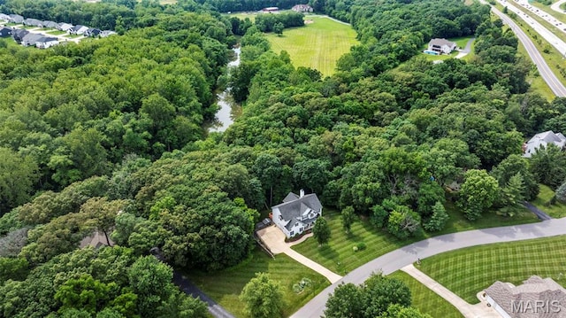 5 Hickory Glen Ct, Lake St Louis, MO 63367 - aerial overview of property's location with a forest