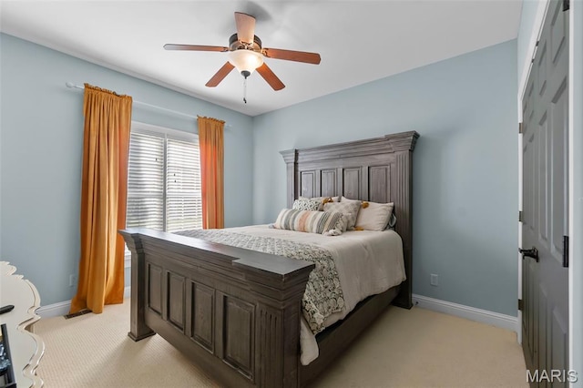 2528 Palomino Dr, Cape Girardeau, MO 63701 - bedroom with light carpet, a ceiling fan, and a closet