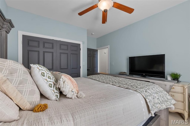 2528 Palomino Dr, Cape Girardeau, MO 63701 - bedroom featuring a closet and ceiling fan