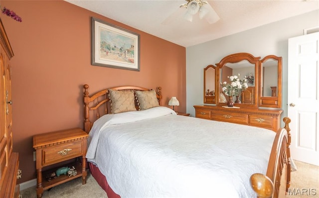 240 N Bernhardt Ave, Gerald, MO 63037 - bedroom with carpet flooring and a ceiling fan
