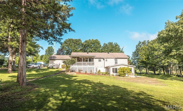 240 N Bernhardt Ave, Gerald, MO 63037 - rear view of property with a yard