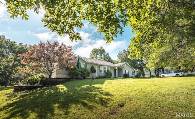 240 N Bernhardt Ave, Gerald, MO 63037 - view of front of house with a front lawn