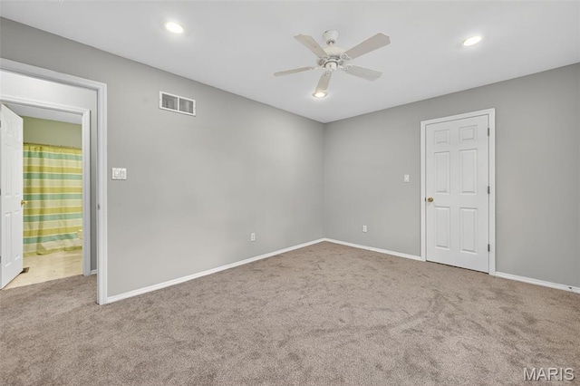 794 Buckboard Ln, Fenton, MO 63026 - unfurnished room featuring carpet floors, a ceiling fan, and recessed lighting