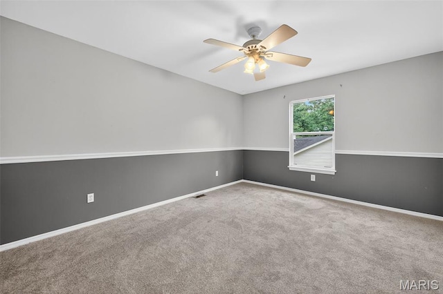 794 Buckboard Ln, Fenton, MO 63026 - empty room with a ceiling fan and carpet floors