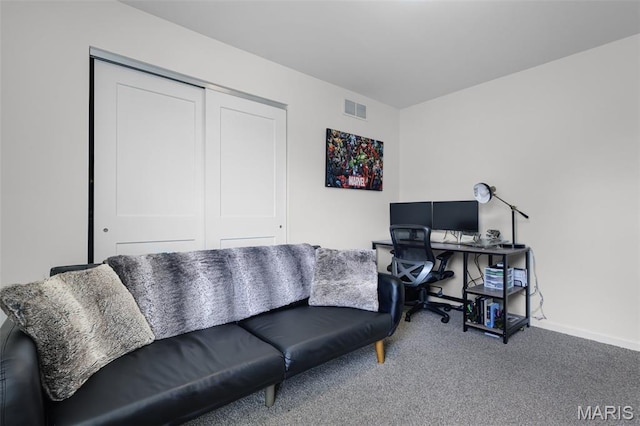 1007 Crows Nest Ct, Caseyville, IL 62232 - home office with carpet and baseboards