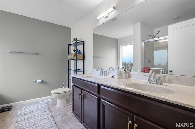 1007 Crows Nest Ct, Caseyville, IL 62232 - full bath with double vanity and a shower with shower door