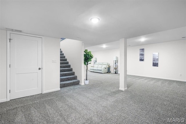 1007 Crows Nest Ct, Caseyville, IL 62232 - finished basement featuring carpet and stairway