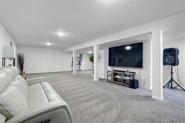 1007 Crows Nest Ct, Caseyville, IL 62232 - living area featuring carpet and baseboards