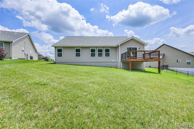 1007 Crows Nest Ct, Caseyville, IL 62232 - back of house with a wooden deck