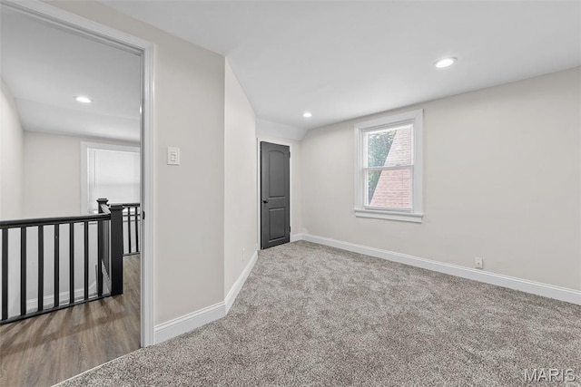 8260 Glen Echo Dr, Bel-Nor, MO 63121 - spare room with recessed lighting and carpet floors