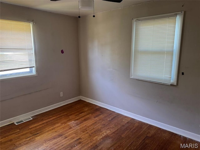 11880 Criterion Ave, Saint Louis, MO 63138 - spare room with wood finished floors and a ceiling fan