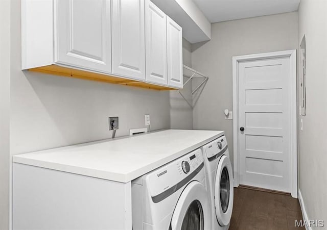 4355 Hunt Ave, Saint Louis, MO 63110 - washroom with cabinet space and washer and dryer