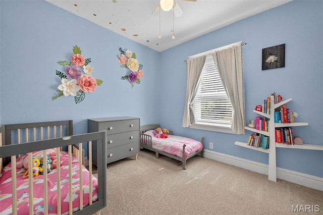 5965 S Cuba Ct, Saint Louis, MO 63139 - bedroom featuring carpet flooring and a ceiling fan