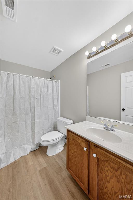 2417 S Lakeridge Ct Unit 14, Lake St Louis, MO 63367 - bathroom featuring wood finished floors and vanity