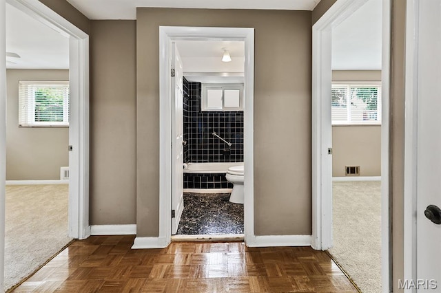 7944 Westover Pl, University City, MO 63130 - hall with carpet floors and plenty of natural light