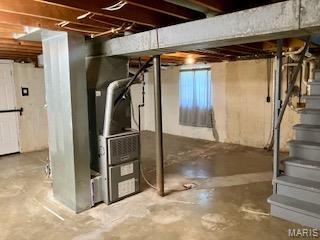 2301 Arkansas Dr, High Ridge, MO 63049 - basement featuring stairway