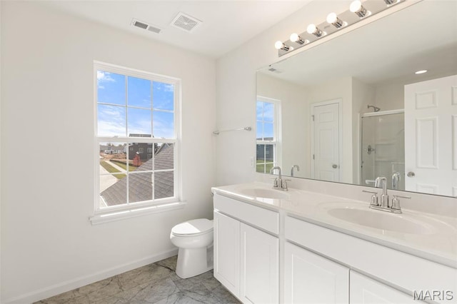 347 Heather Mill Dr, Wentzville, MO 63385 - full bath with double vanity and a shower stall