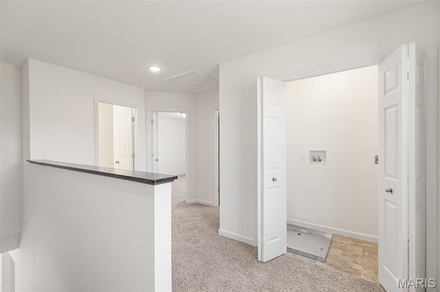 347 Heather Mill Dr, Wentzville, MO 63385 - hall featuring recessed lighting and light carpet
