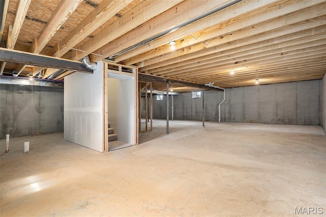 684 Fox Creek Dr, Fenton, MO 63026 - unfinished below grade area featuring stairway