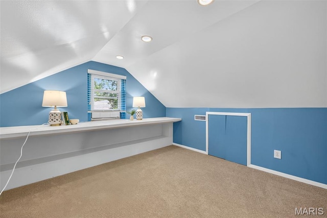 5021 Hi View Ave, Shrewsbury, MO 63119 - additional living space with carpet and lofted ceiling
