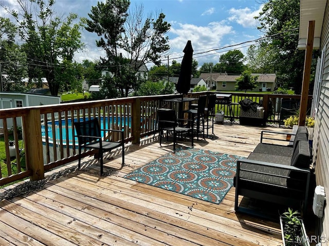 320 N Dickerson St, Palmyra, MO 63461 - view of wooden terrace