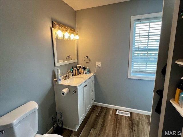 320 N Dickerson St, Palmyra, MO 63461 - bathroom featuring wood finished floors and vanity