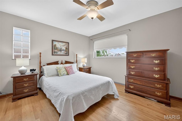6580 Oleatha Ave, Saint Louis, MO 63139 - bedroom featuring light wood-style floors and a ceiling fan