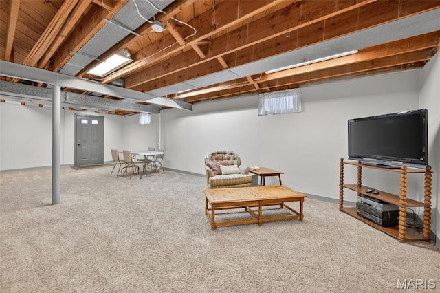 6580 Oleatha Ave, Saint Louis, MO 63139 - below grade area with carpet flooring and baseboards