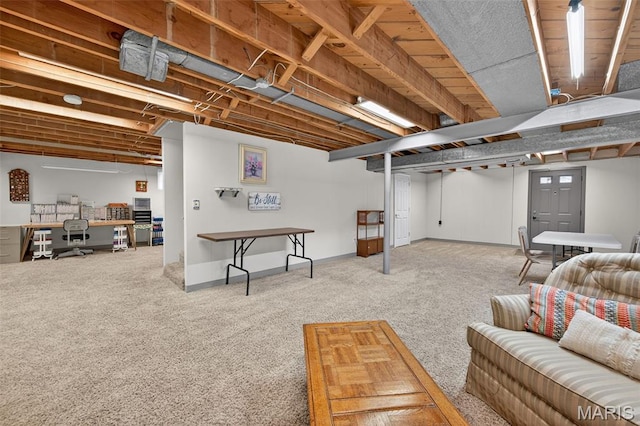 6580 Oleatha Ave, Saint Louis, MO 63139 - carpeted living area with a desk
